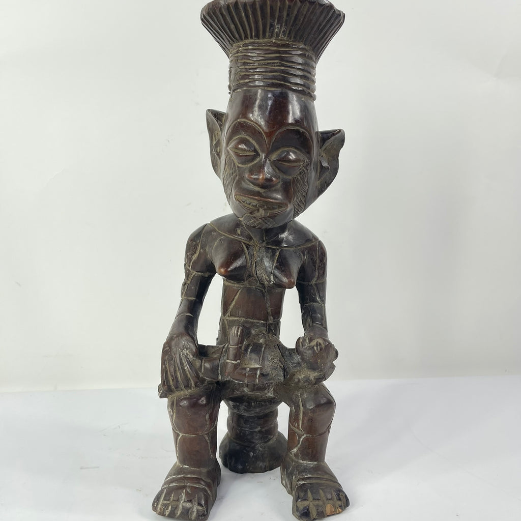 Mangbetu Sitting Maternity Female Figure Congo