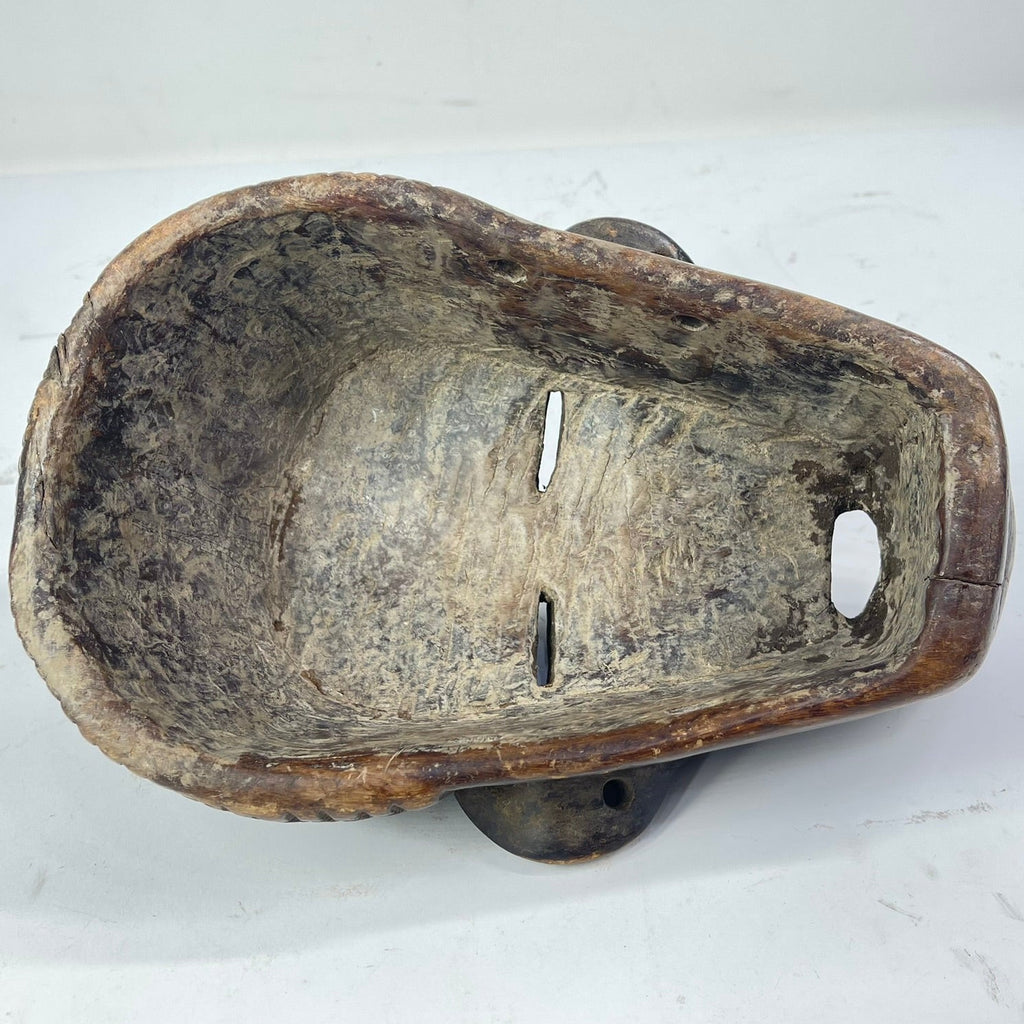 Tabwa Wood Mask with Awl Holes Congo