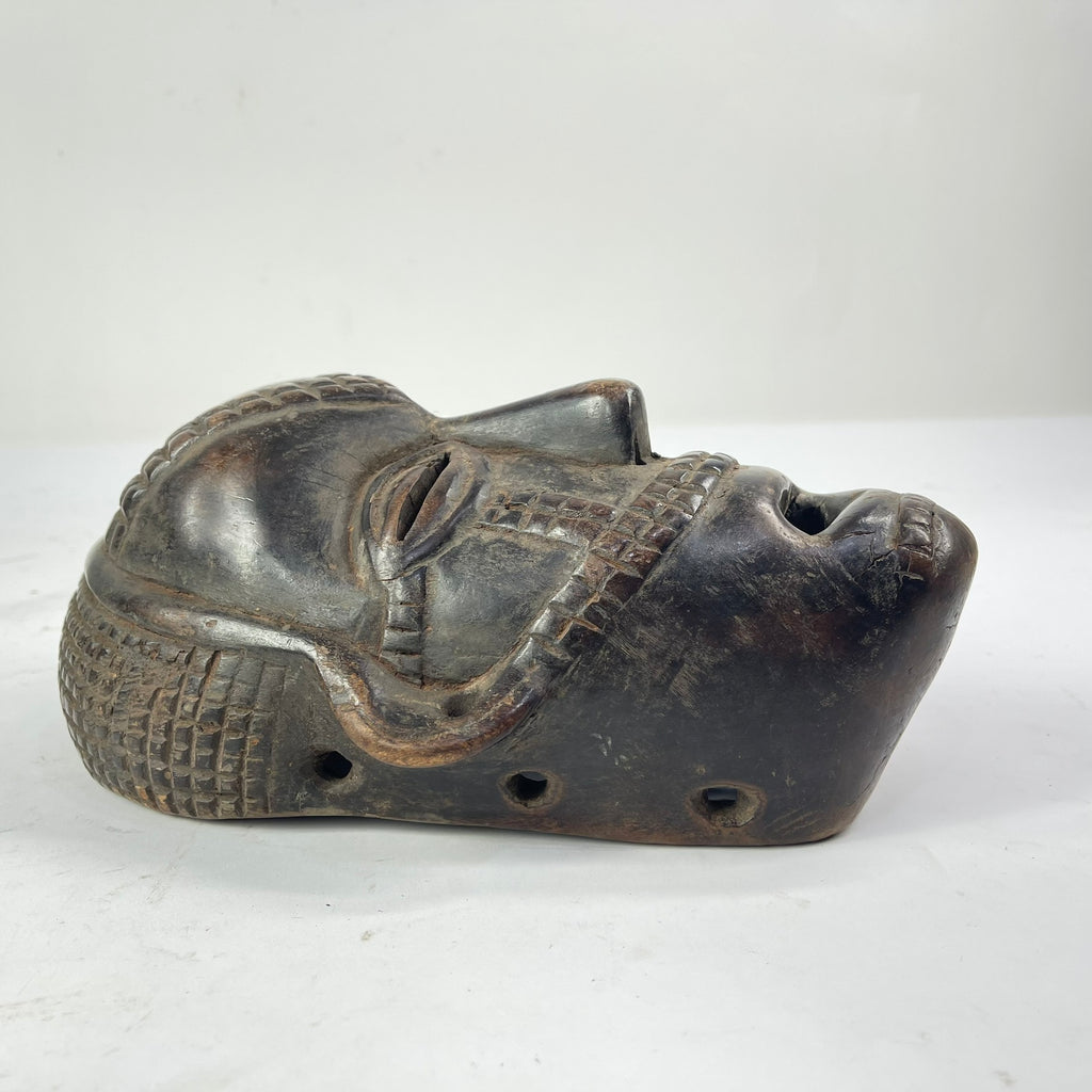 Tabwa Wood Mask with Awl Holes Congo