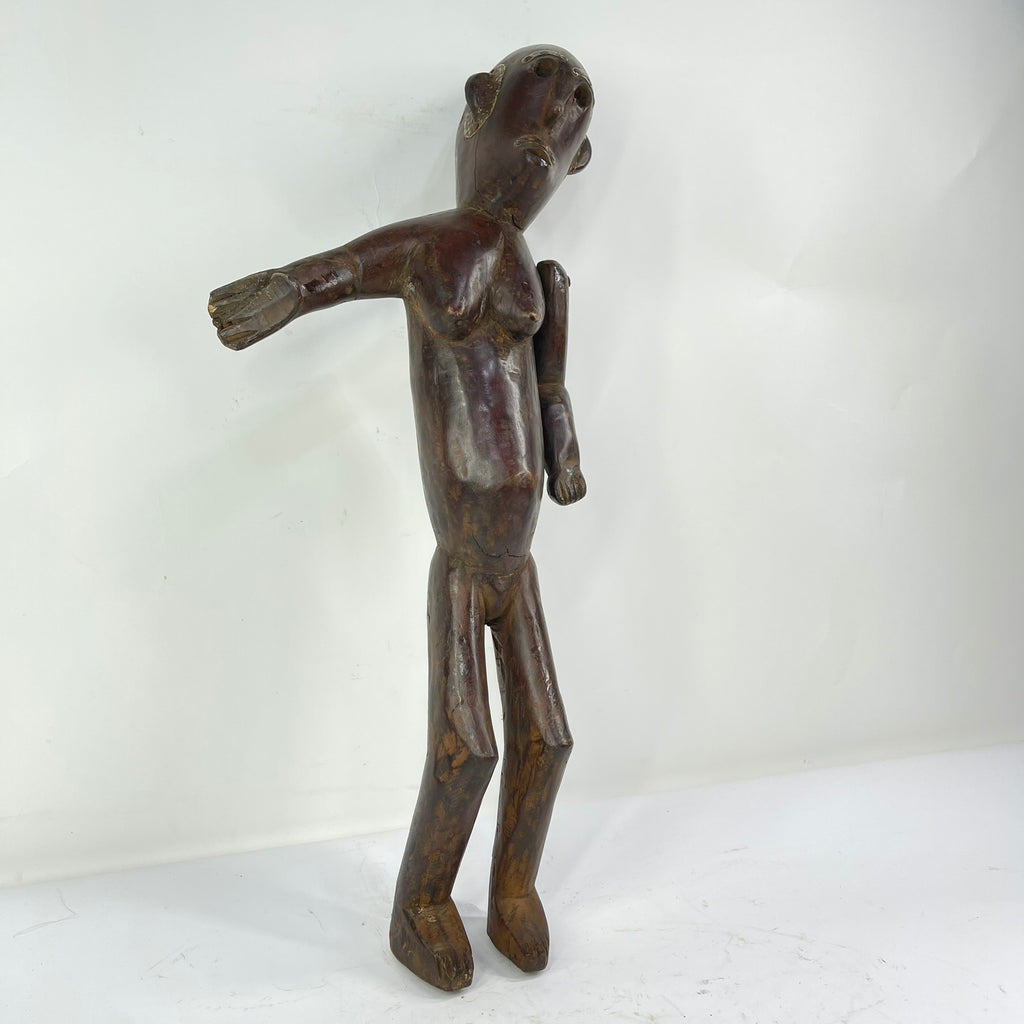 Nyamwezi Wood Figure with Movable Arm