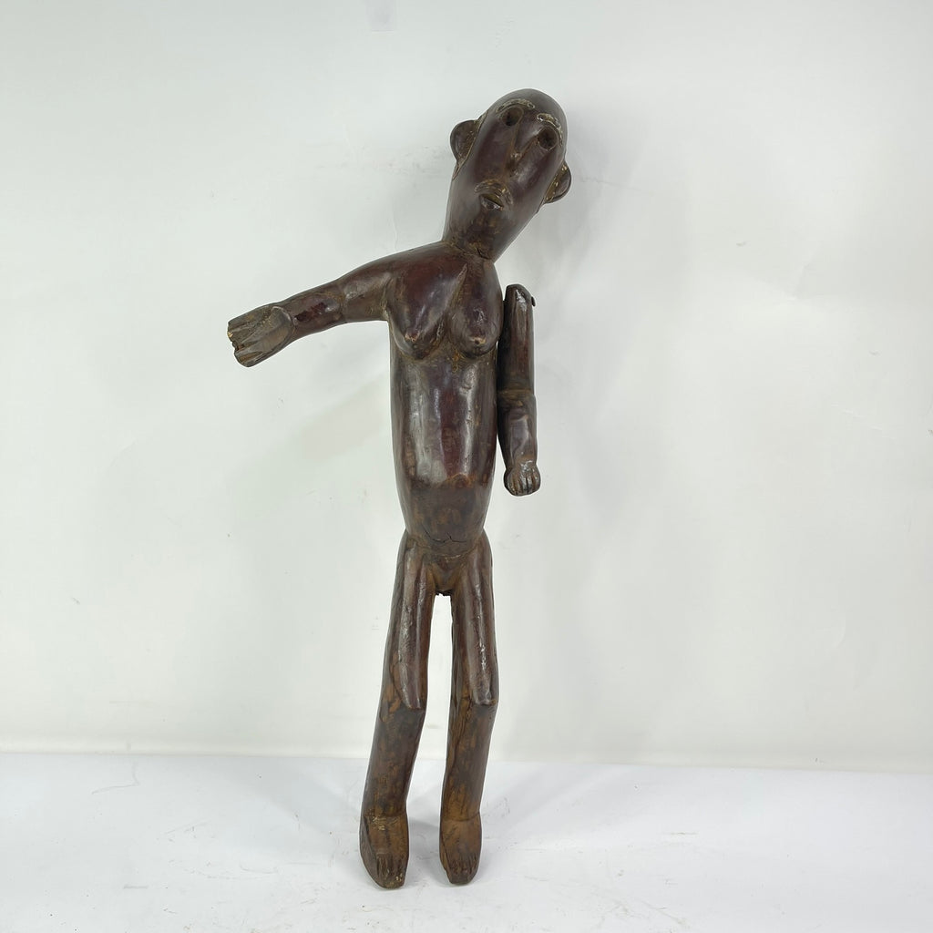 Nyamwezi Wood Figure with Movable Arm