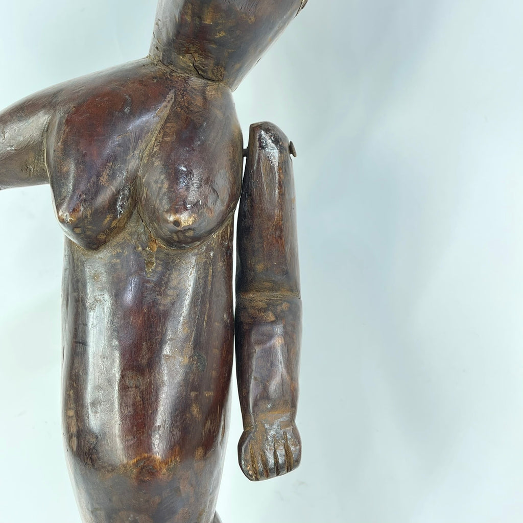 Nyamwezi Wood Figure with Movable Arm