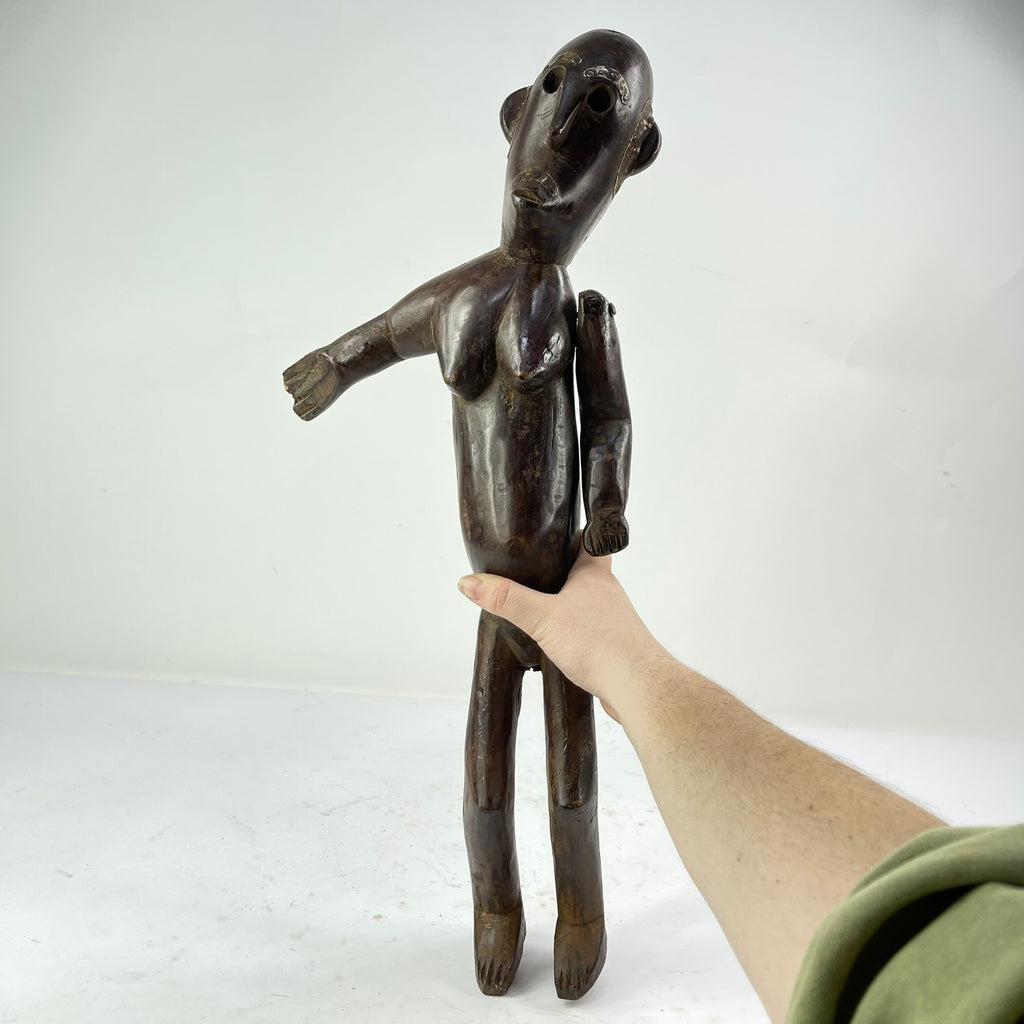 Nyamwezi Wood Figure with Movable Arm