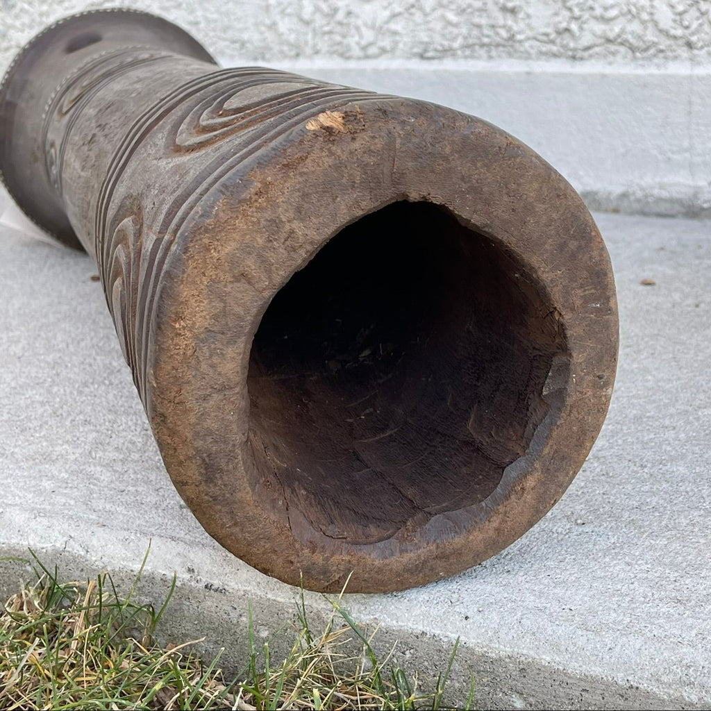 Bongo Dinka Funerary Figural Trumpet with Indigenous Repair