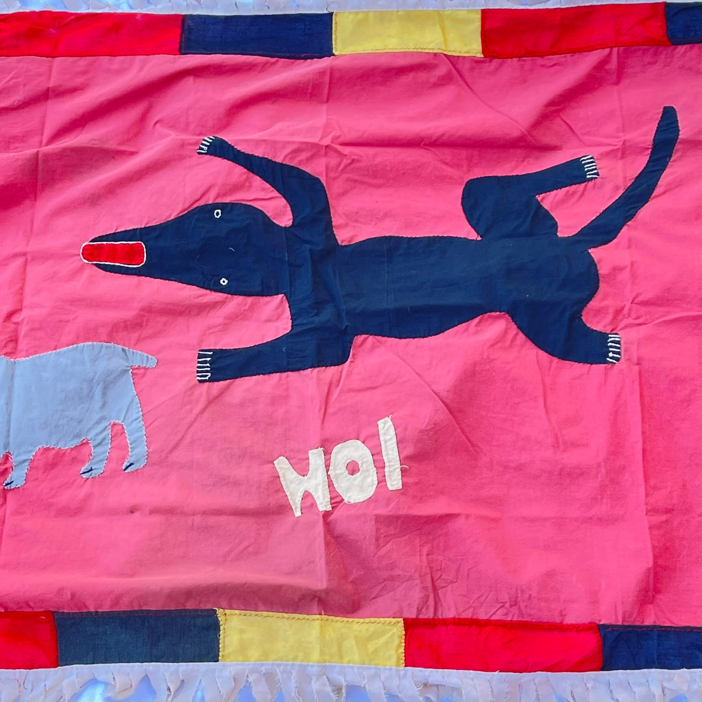 Asafo Flag Frankaa with Appliqué Ghana 56x30 inch