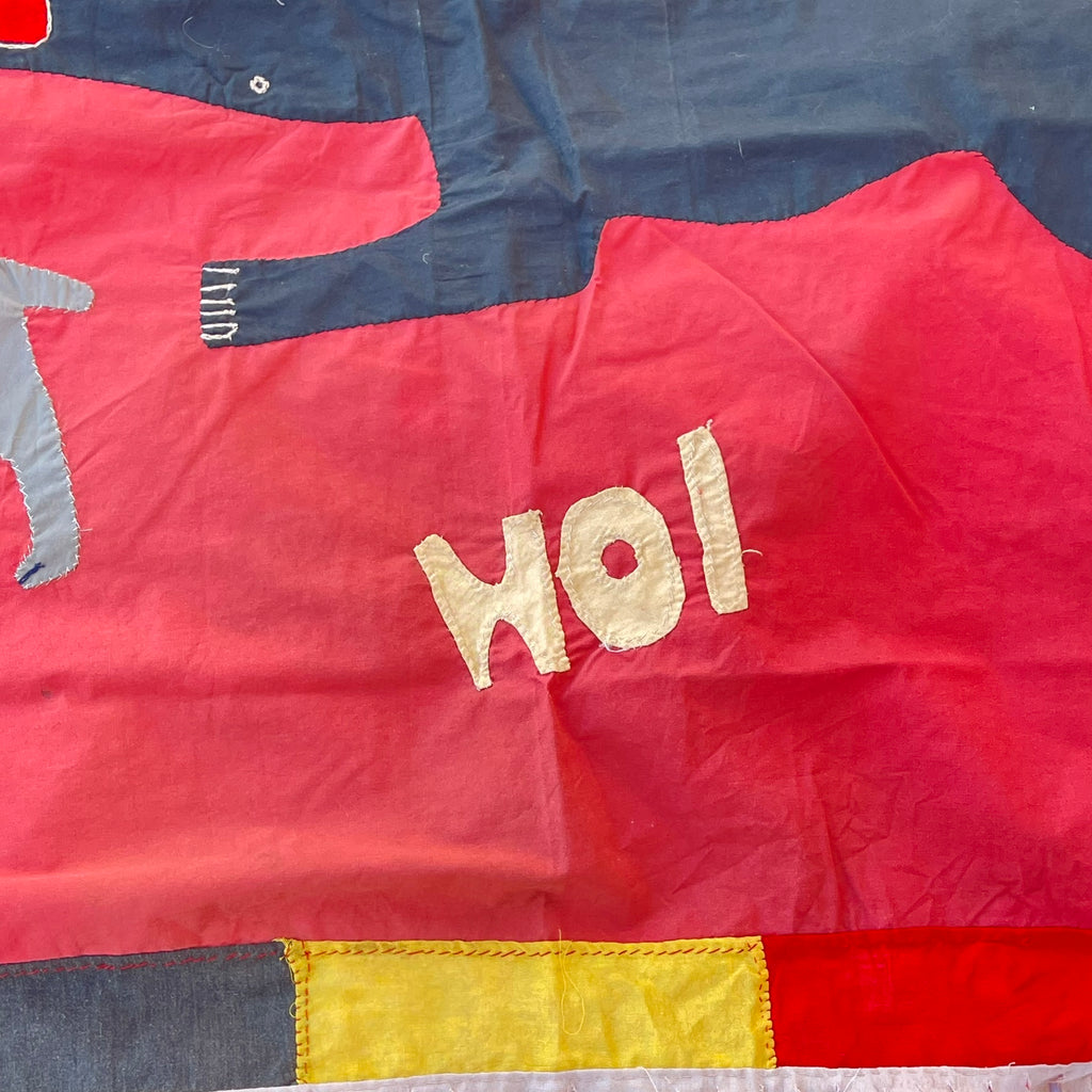 Asafo Flag Frankaa with Appliqué Ghana 56x30 inch