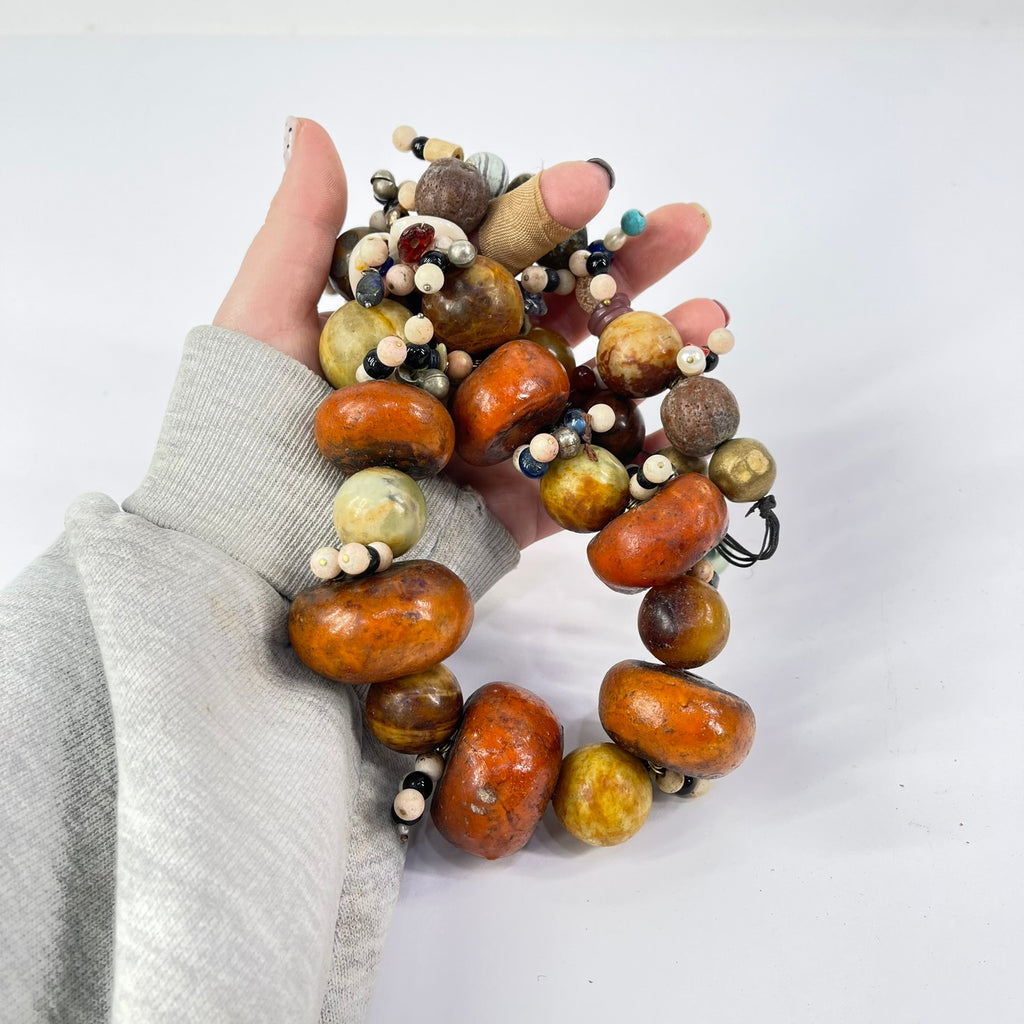 Moroccan Mixed Trade Beads Necklace