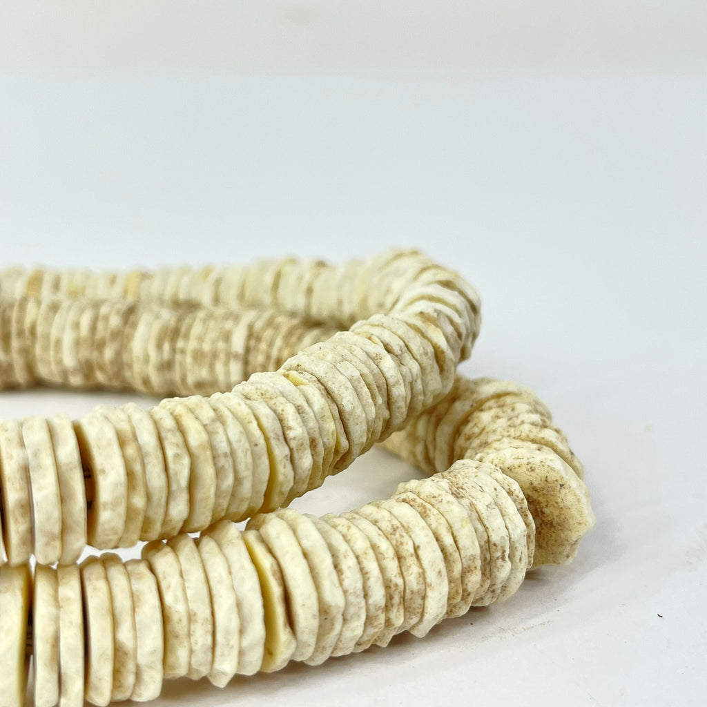 Ostrich Egg Shell Heishi Trade Beads