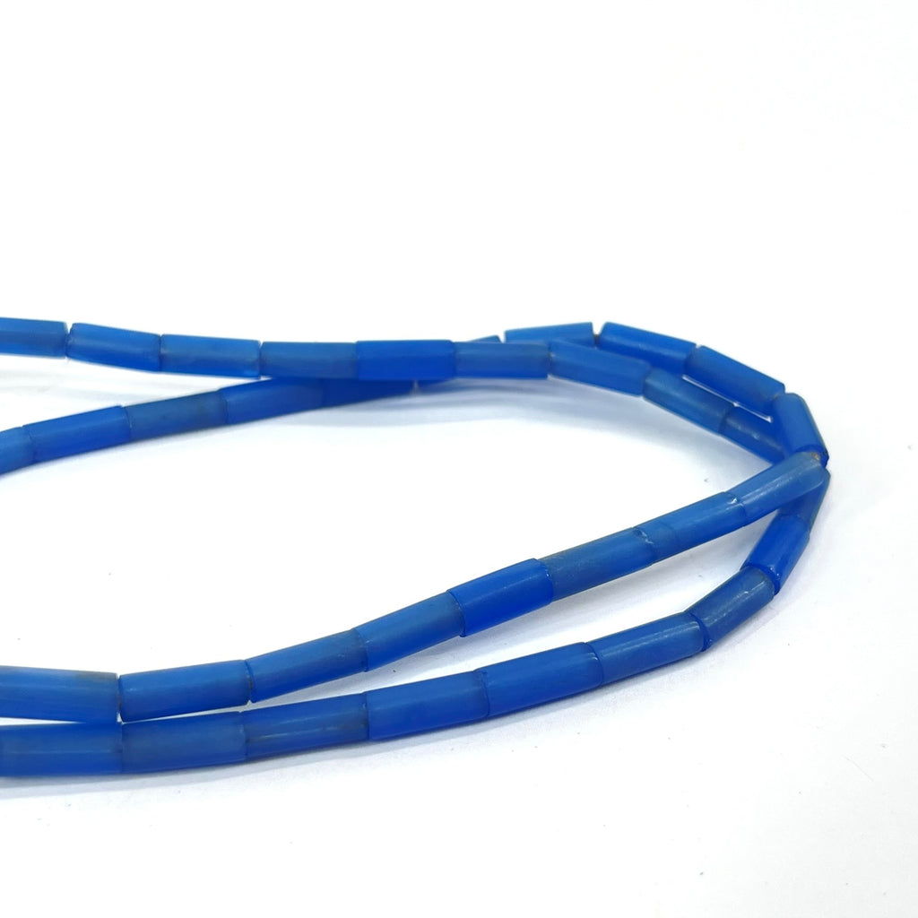 Bida Glass Blue Trade Beads Nigeria 32 inch