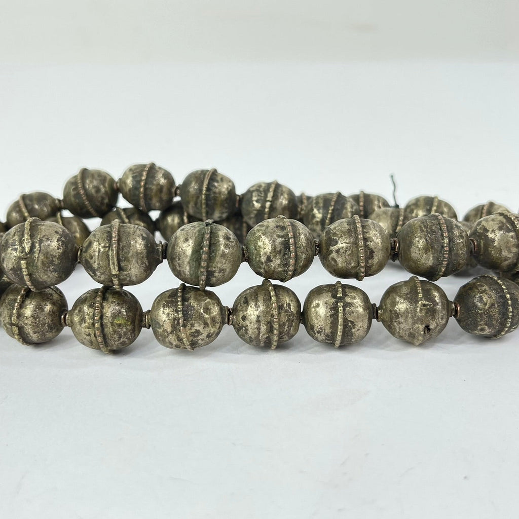 Old Ethiopian Silver Colored Trade Beads