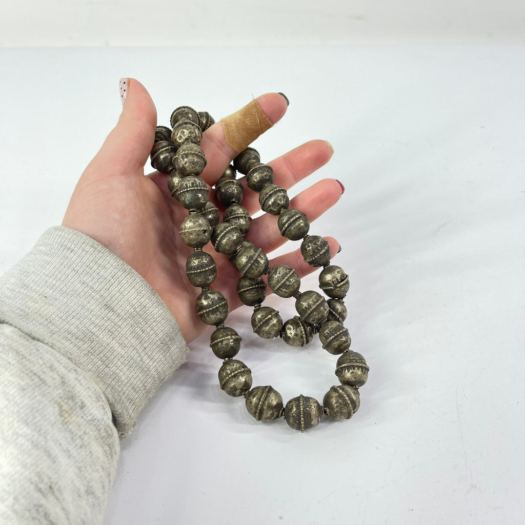 Old Ethiopian Silver Colored Trade Beads