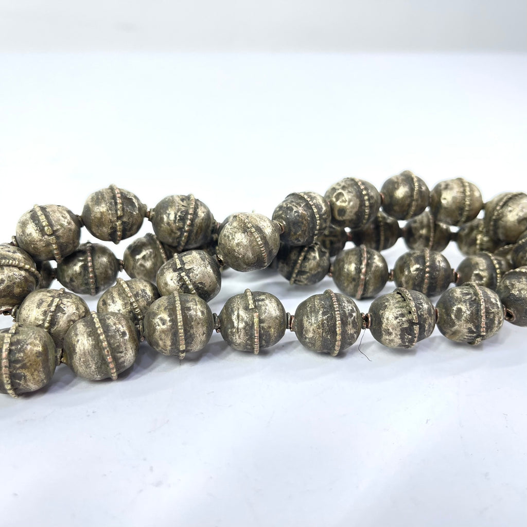 Old Ethiopian Silver Colored Trade Beads