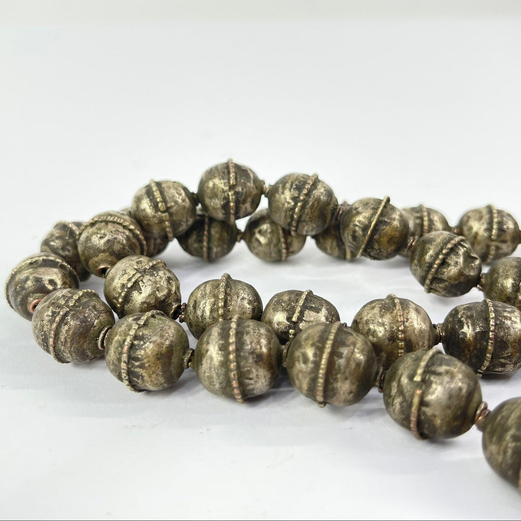 Old Ethiopian Silver Colored Trade Beads