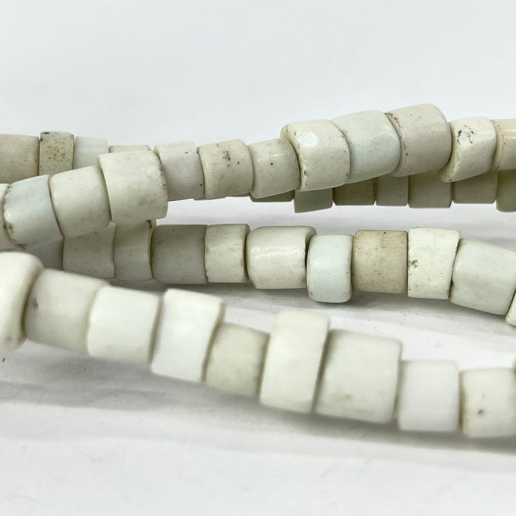 Goomba Porcelain Flat Edge Beige Trade Beads