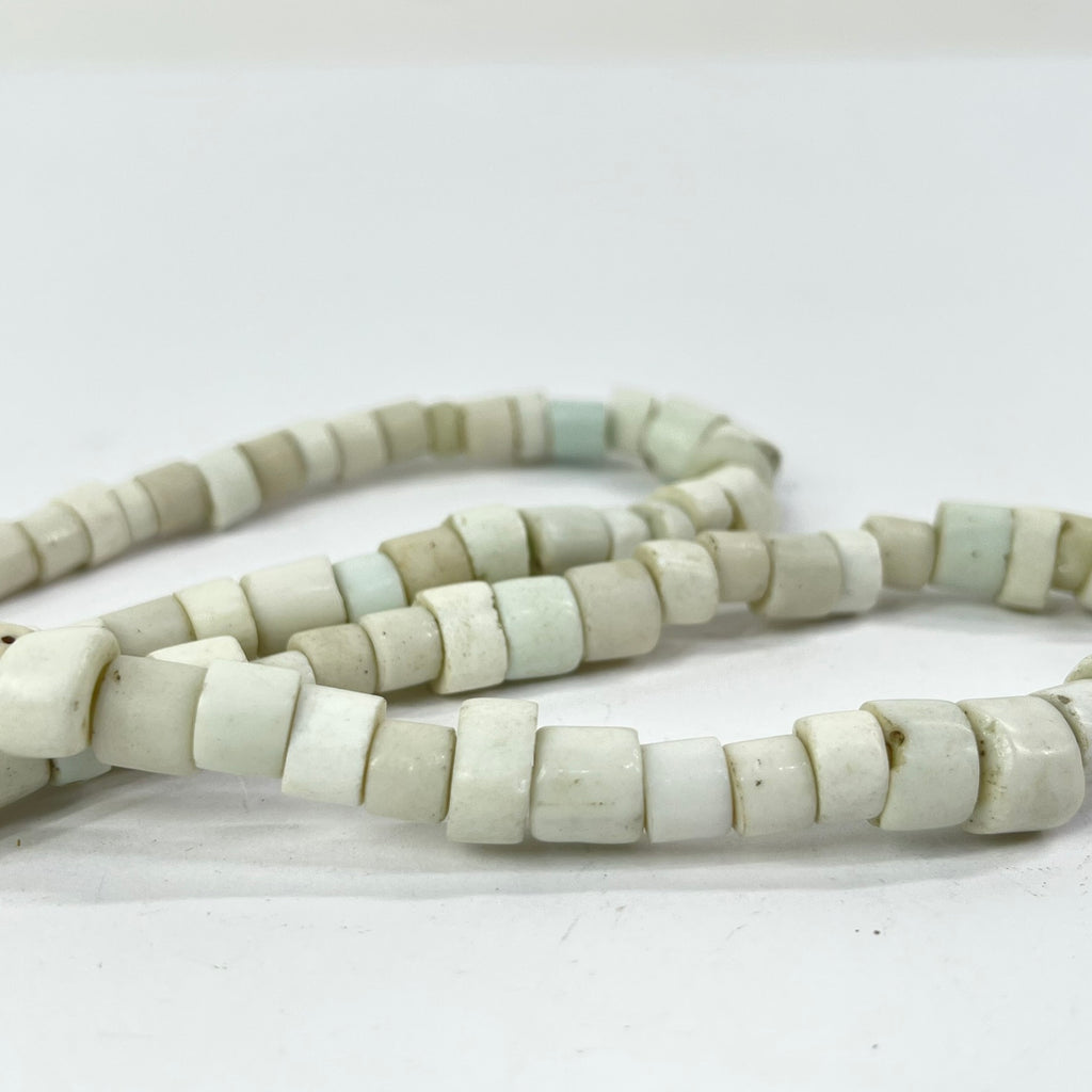 Goomba Porcelain Flat Edge Beige Trade Beads