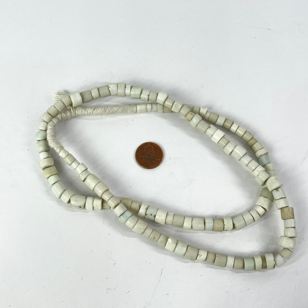 Goomba Porcelain Flat Edge Beige Trade Beads