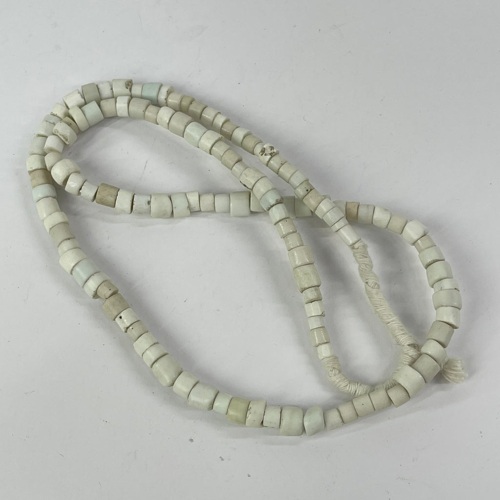 Goomba Porcelain Flat Edge Beige Trade Beads