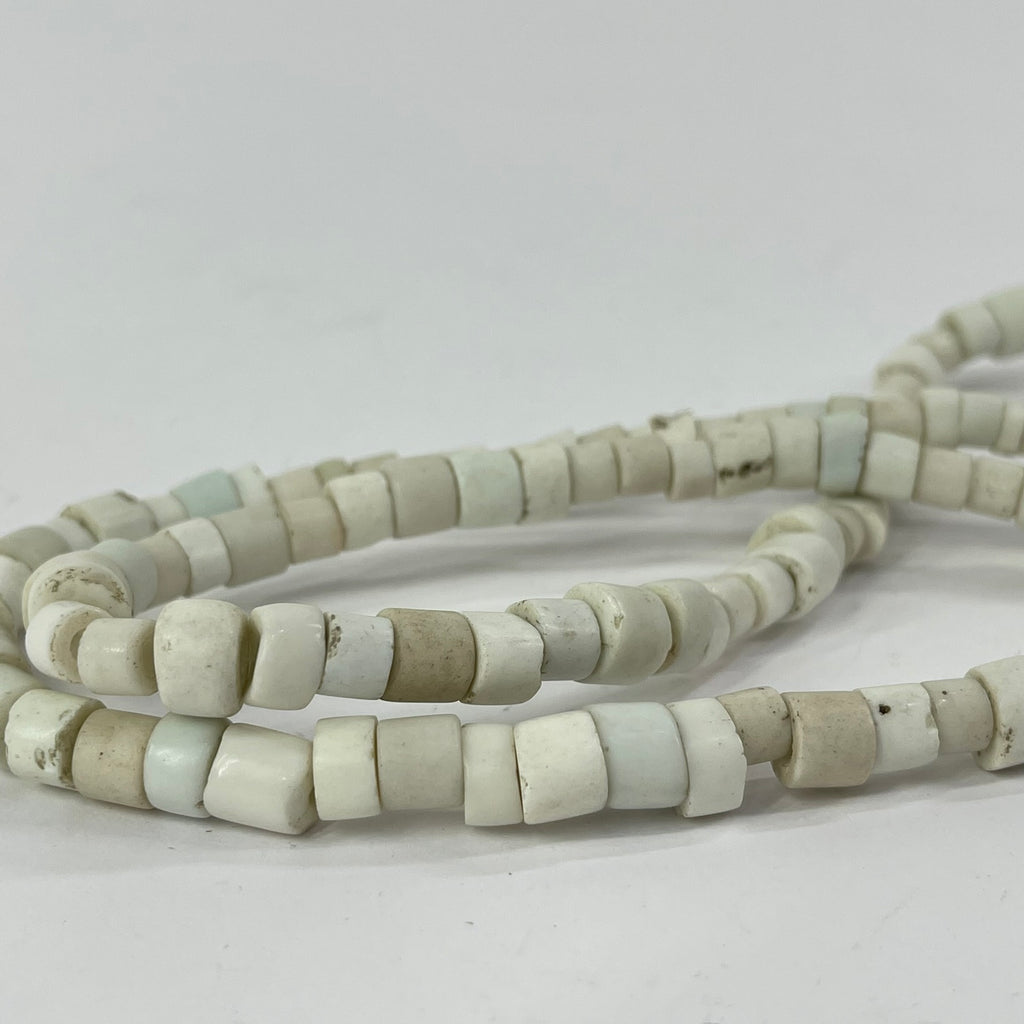 Goomba Porcelain Flat Edge Beige Trade Beads