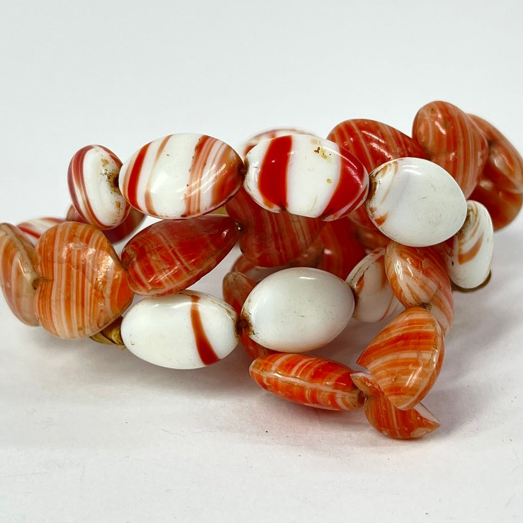Bohemian Trade Beads White Pink Red Mixed Hearts Africa