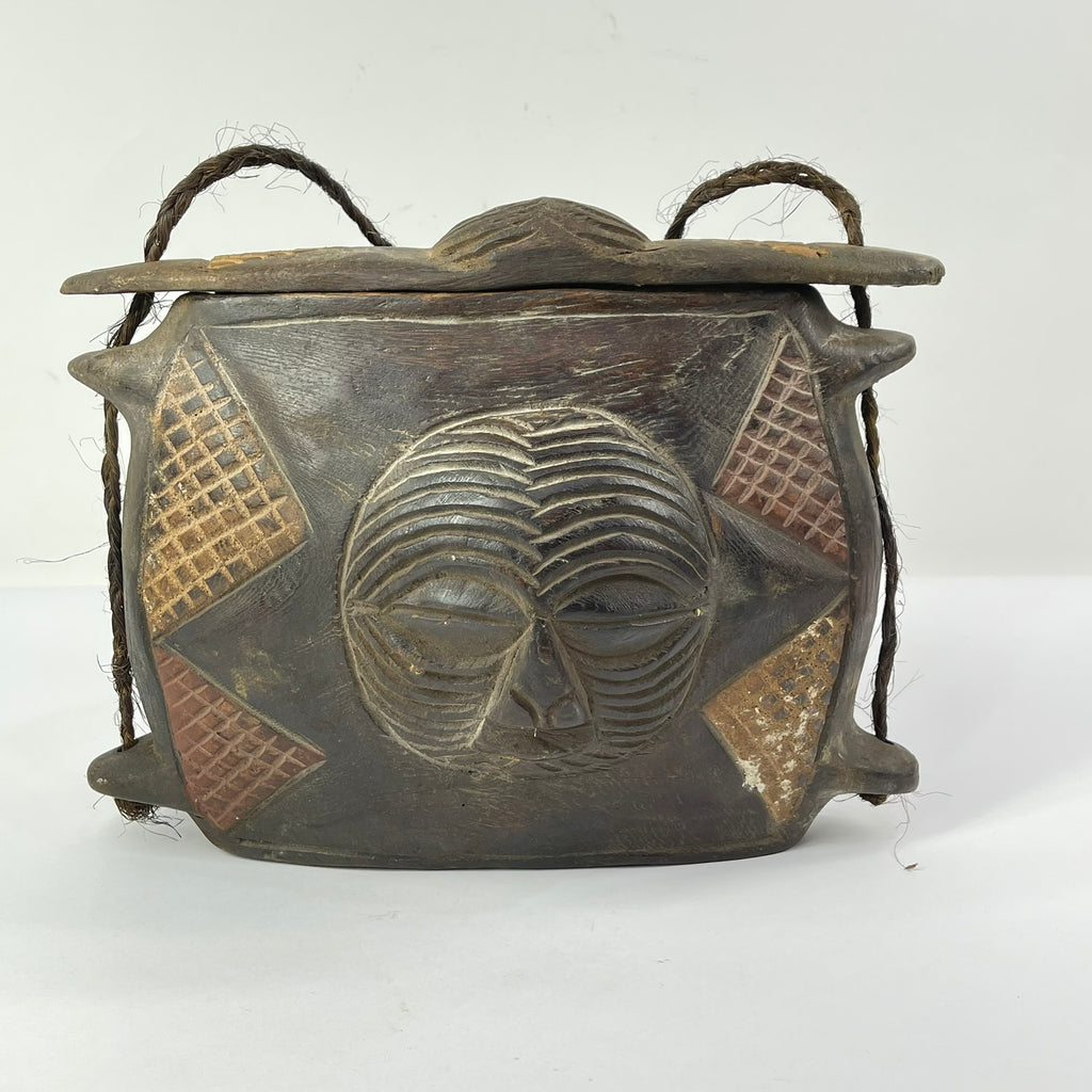 Luba Songye Wooden Purse Container