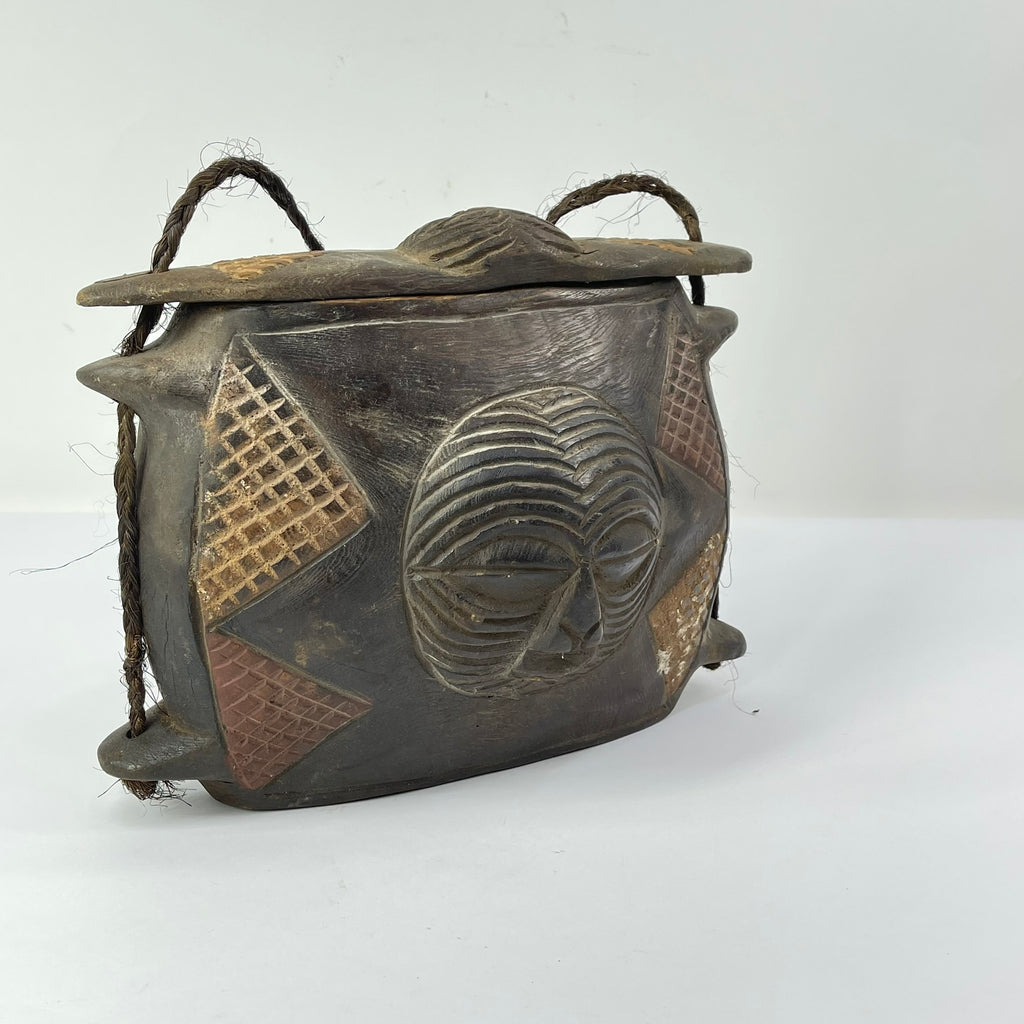 Luba Songye Wooden Purse Container