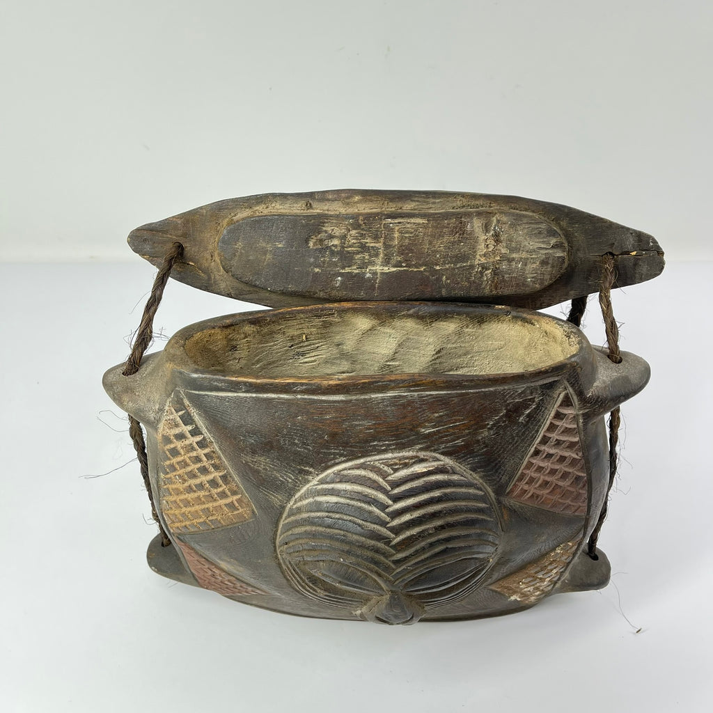 Luba Songye Wooden Purse Container