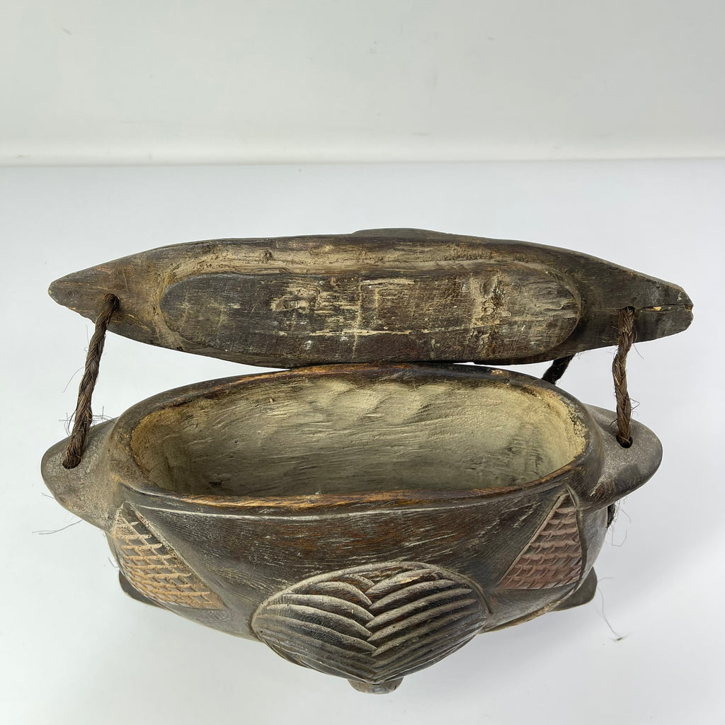 Luba Songye Wooden Purse Container