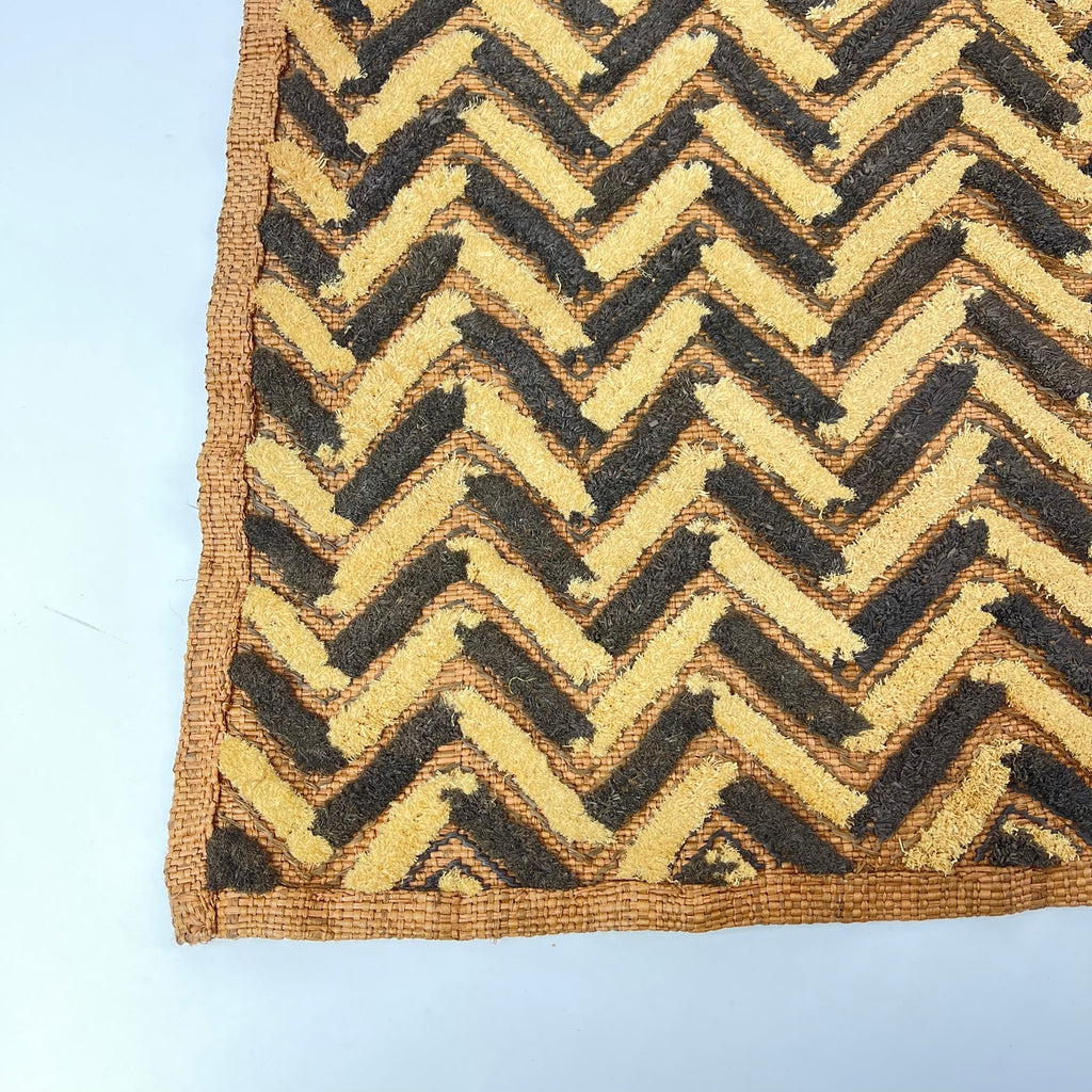 Kuba Raffia Square Textile Congo 23x20 Inch