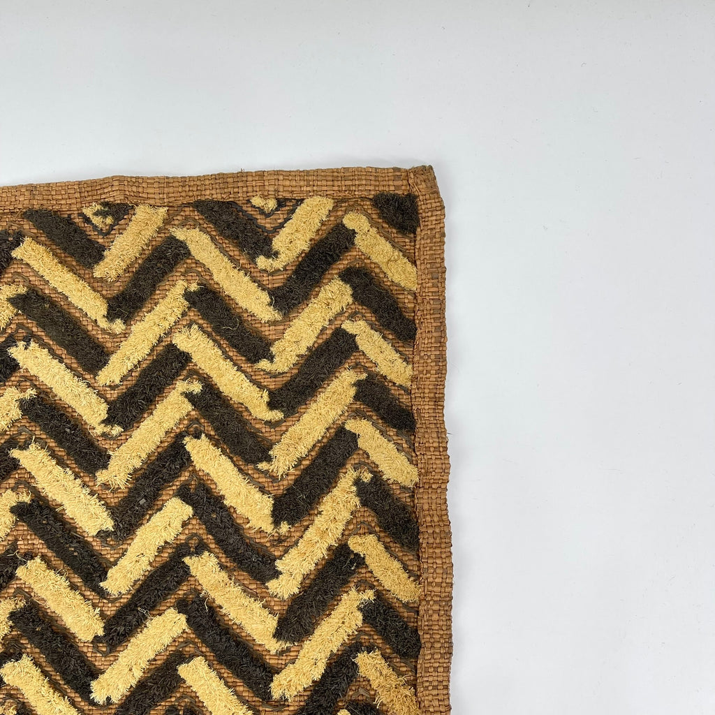 Kuba Raffia Square Textile Congo 23x20 Inch