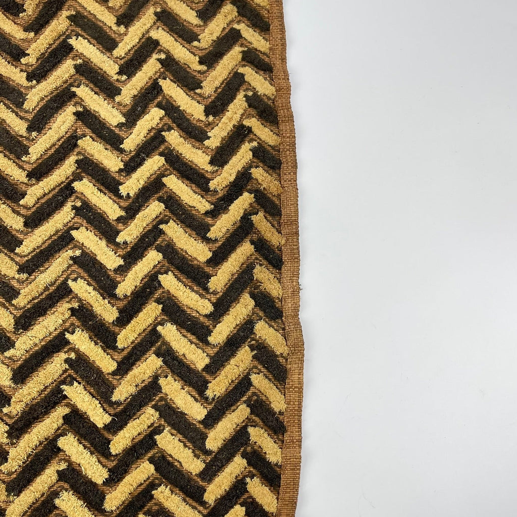 Kuba Raffia Square Textile Congo 23x20 Inch