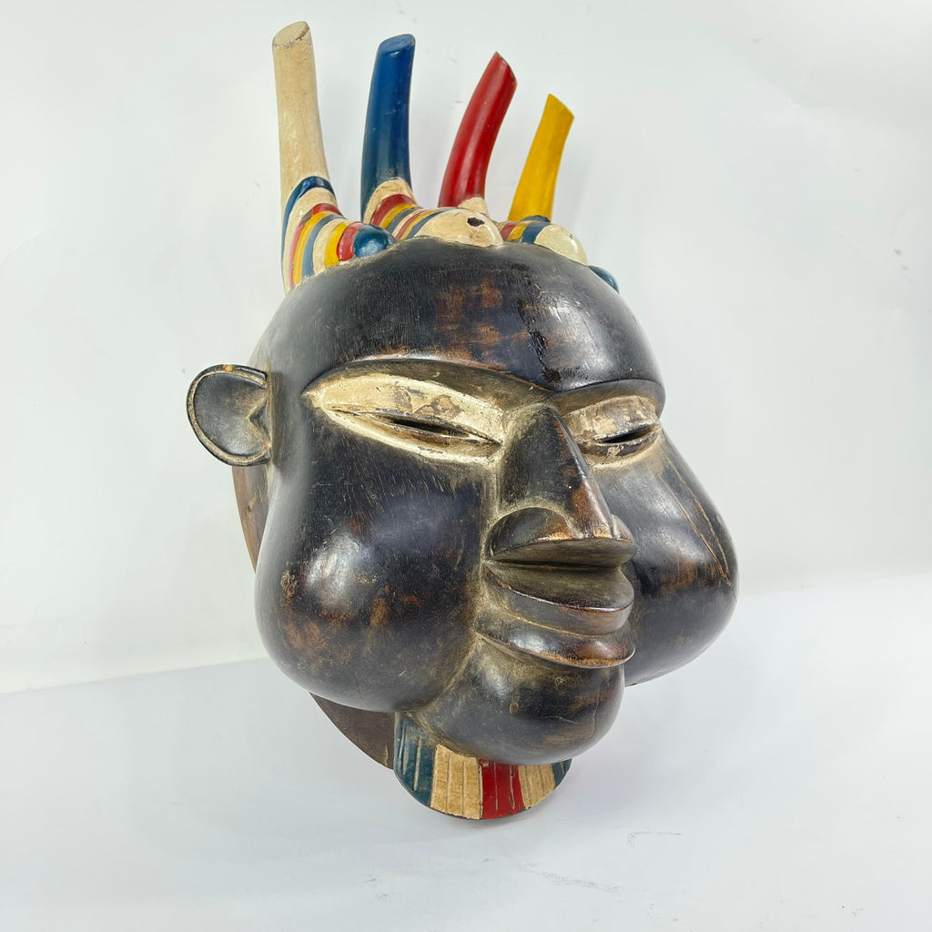Bamun Mask with Headdress Cameroon