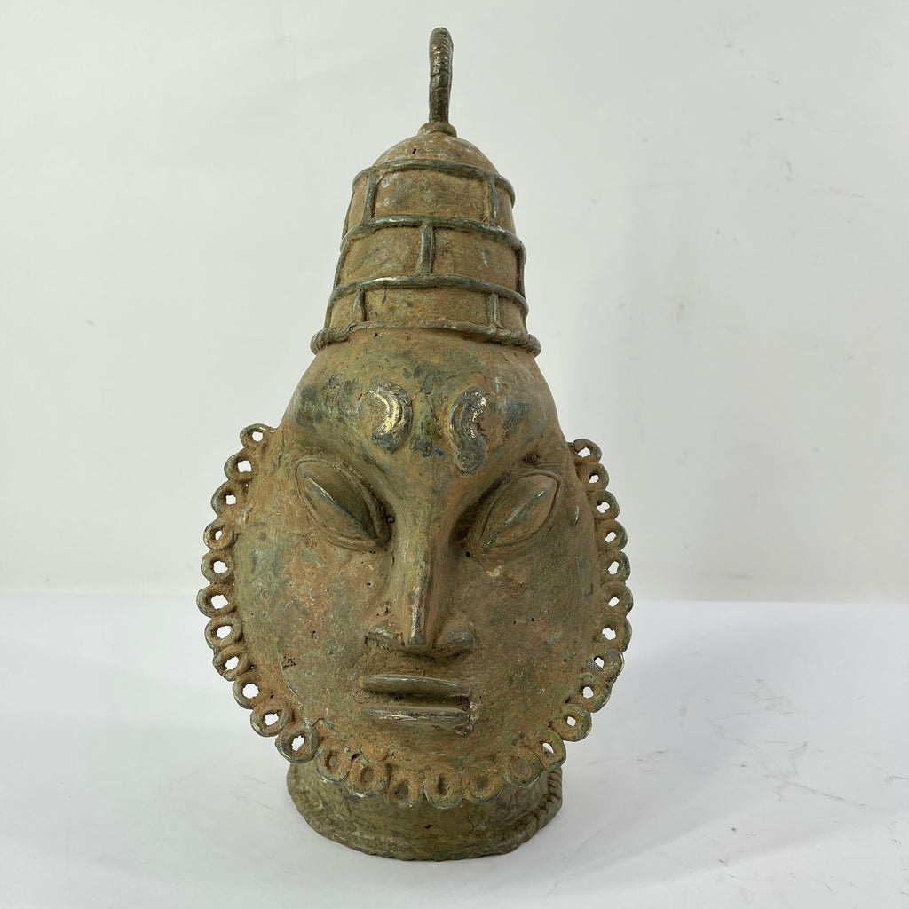 Benin Bronze Portrait Figure Nigeria