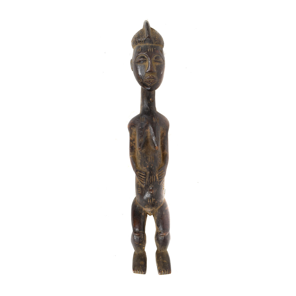 Baule Miniature Female Spirit Spouse Figure 16 Inch Côte d'Ivoire