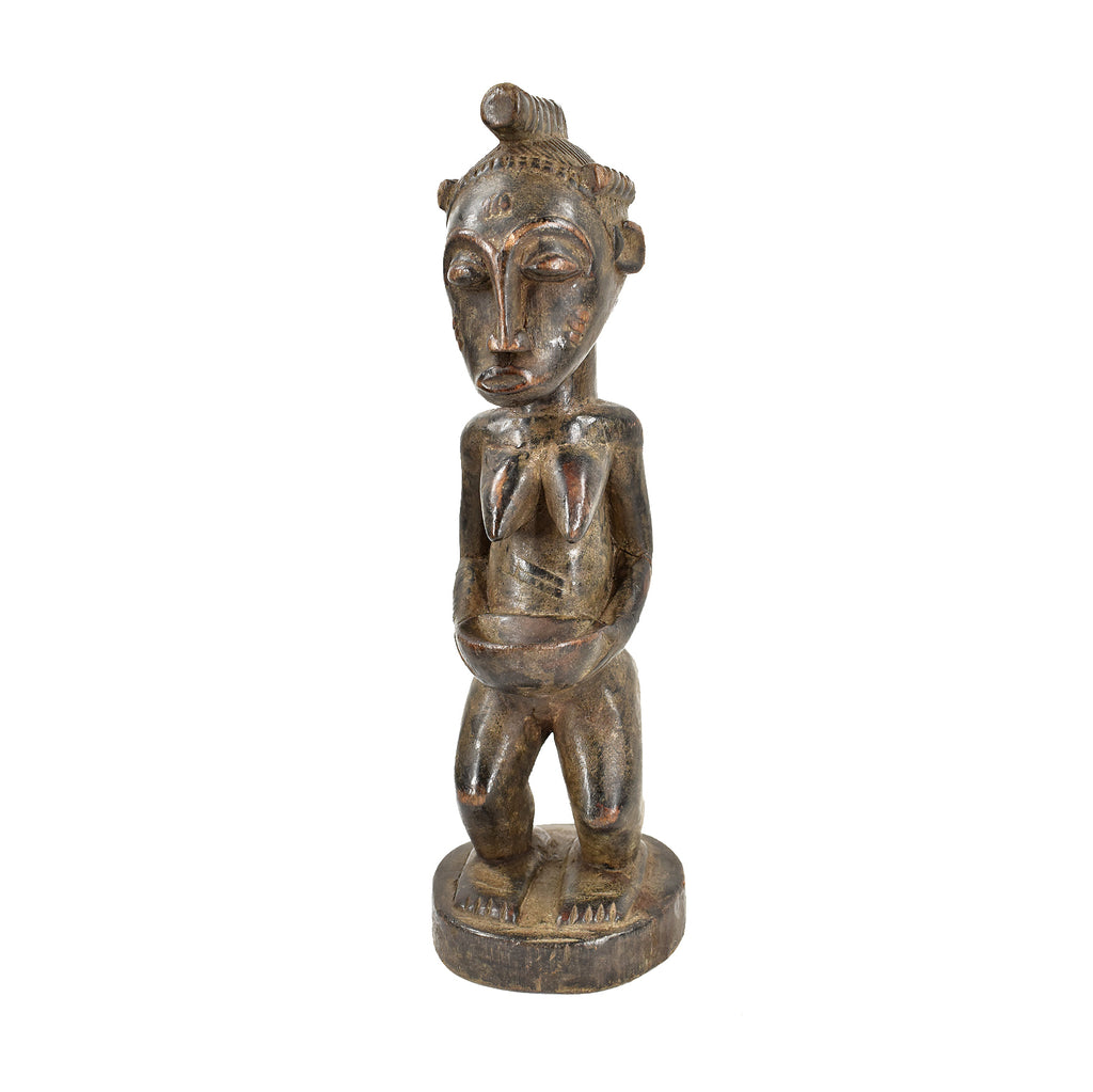 Baule Standing Female Figure Cote d'Ivoire