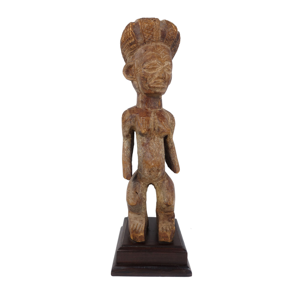 Chokwe Standing Female Figure on Custom Base Congo