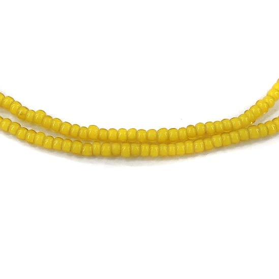 Yellow White Heart Trade Beads