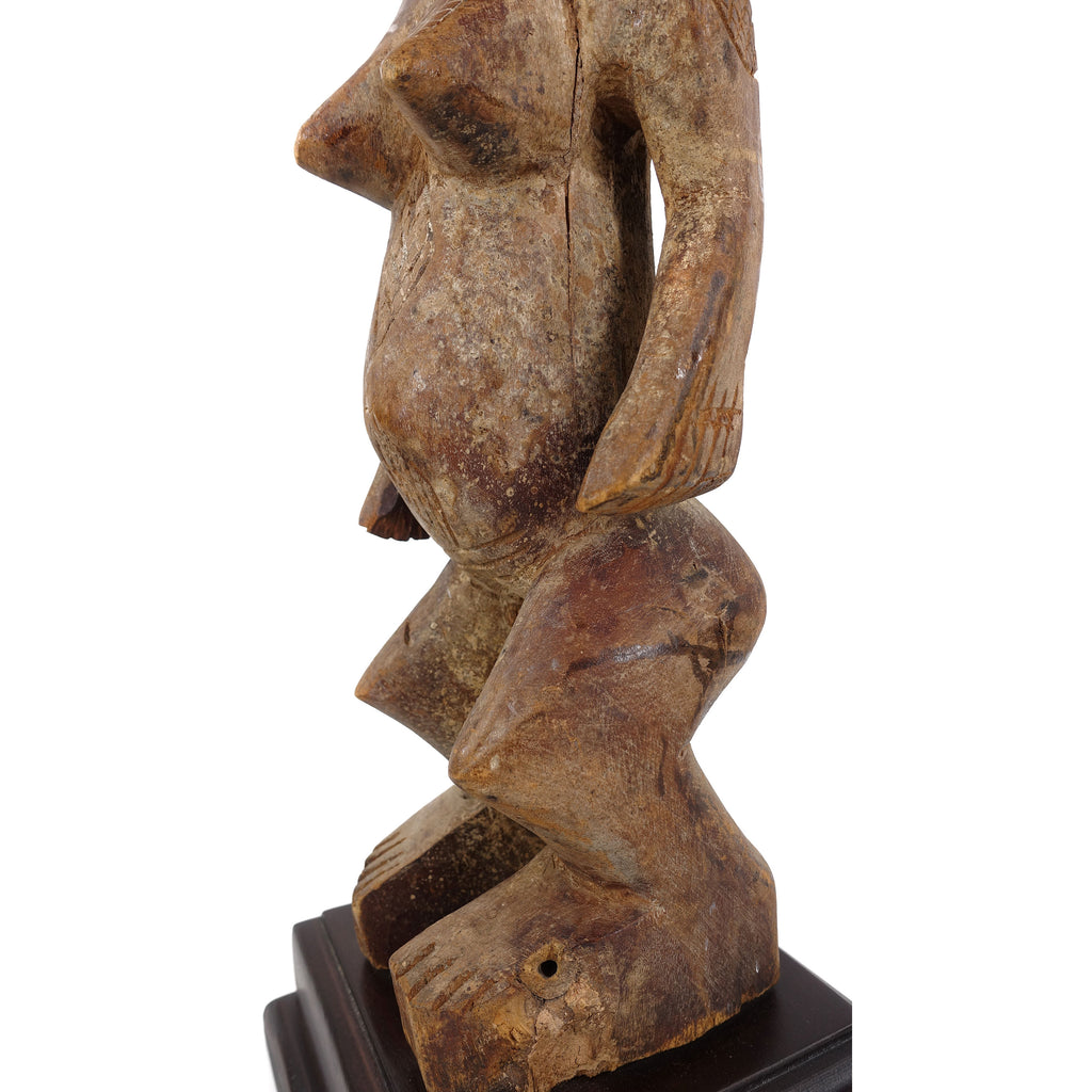 Chokwe Standing Female Figure on Custom Base Congo