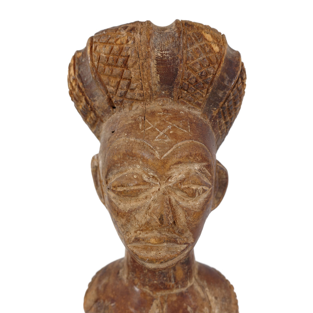 Chokwe Standing Female Figure on Custom Base Congo