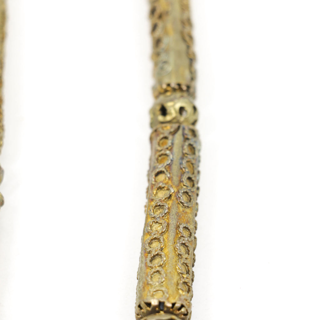 Yoruba Gilded Brass Raised Dot Beads Nigeria