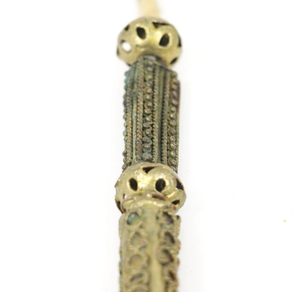 Yoruba Gilded Brass Raised Dot Beads Nigeria