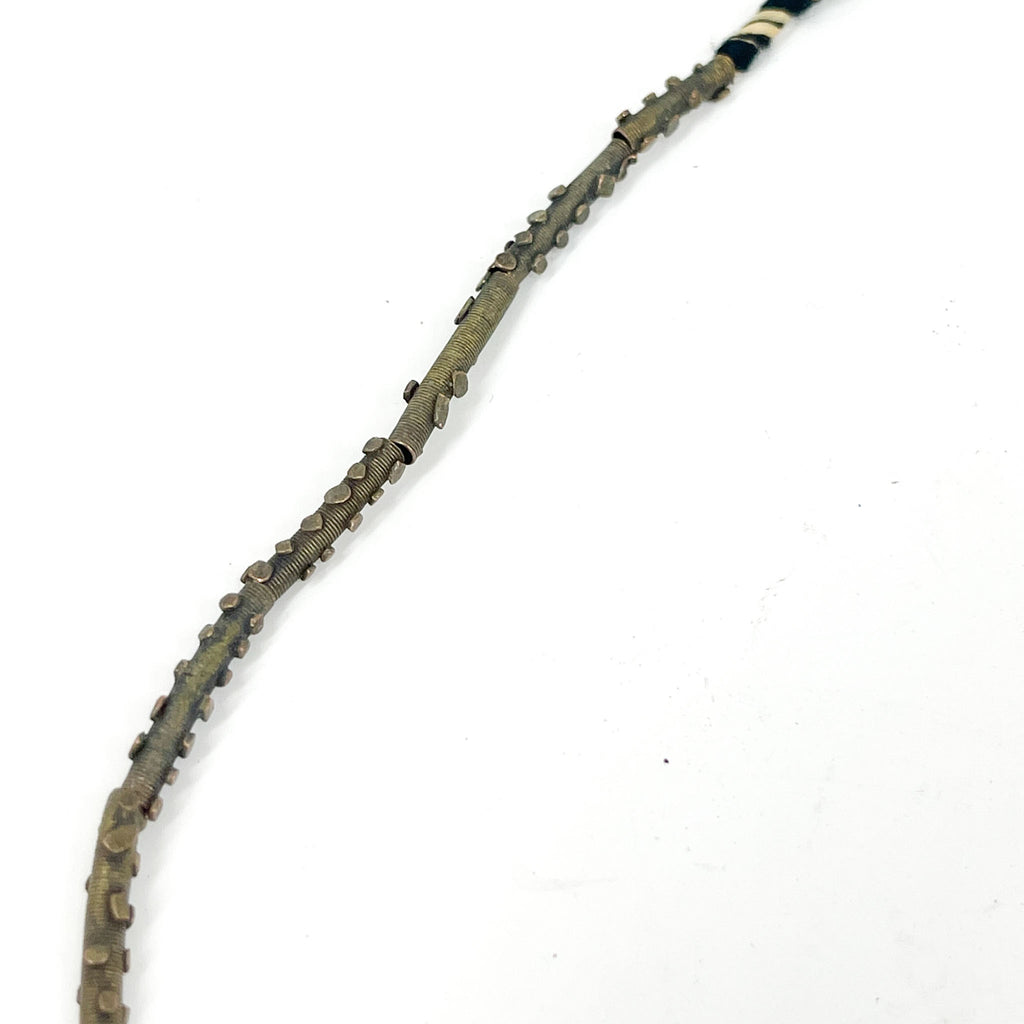 Yoruba Gilded Brass Raised Dot Beads Nigeria