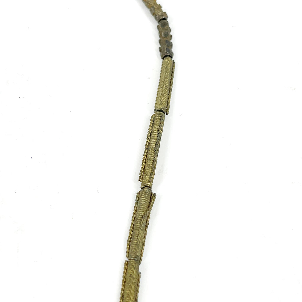 Yoruba Gilded Brass Raised Dot Beads Nigeria