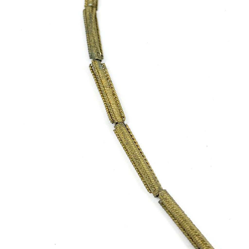 Yoruba Gilded Brass Raised Dot Beads Nigeria