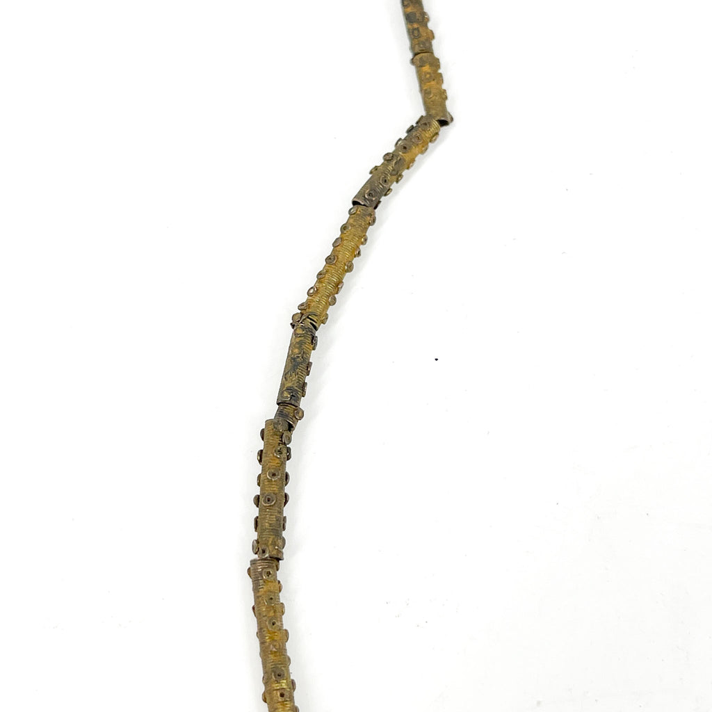 Yoruba Gilded Brass Raised Dot Beads Nigeria