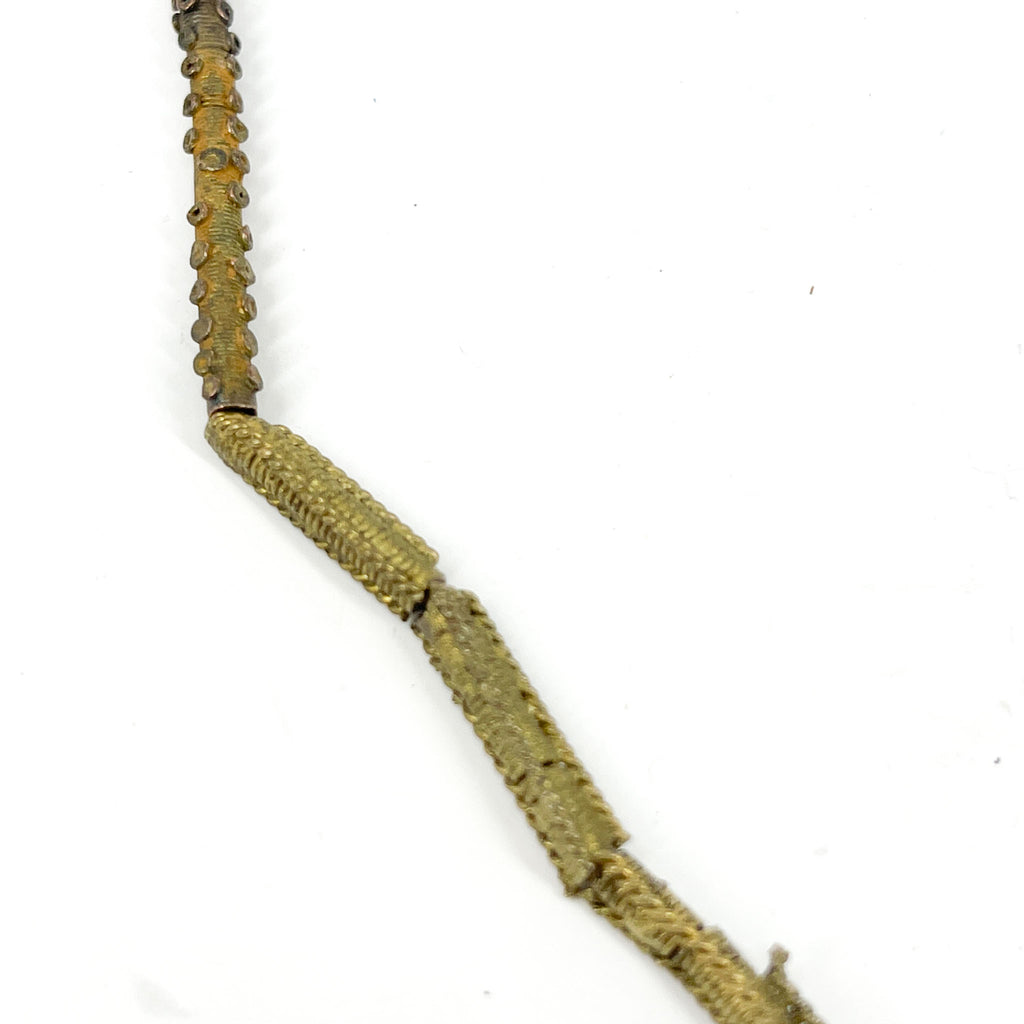 Yoruba Gilded Brass Raised Dot Beads Nigeria