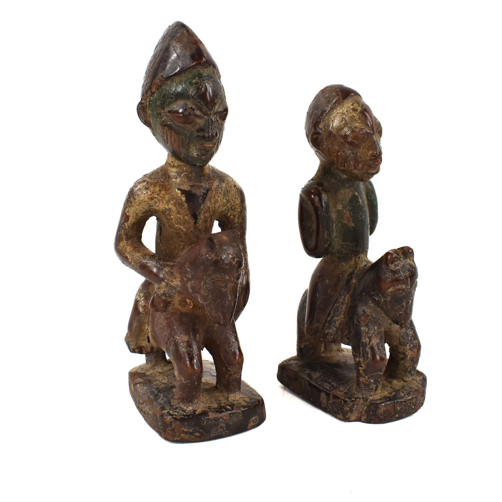 Yoruba Pair of Figures On Horses Nigeria