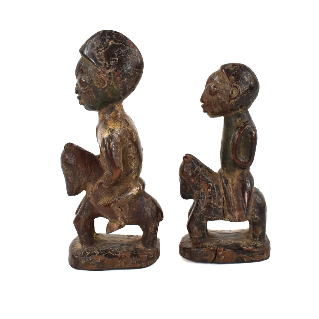 Yoruba Pair of Figures On Horses Nigeria