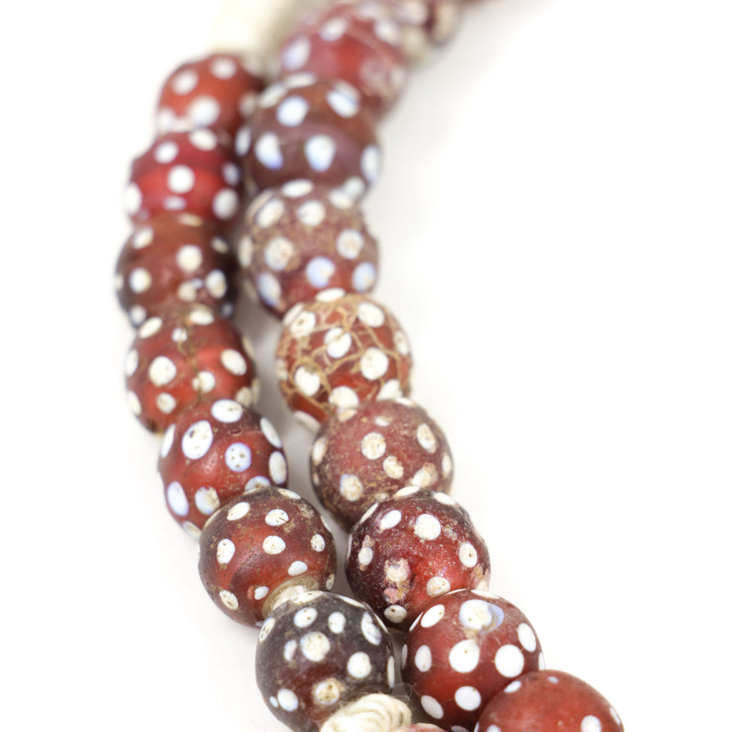 Red Skunk Venetian Trade Beads