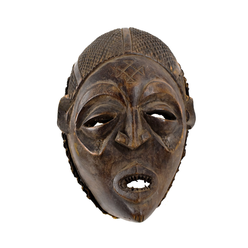 Chokwe Mwana Pwo Mask with Headdress Congo