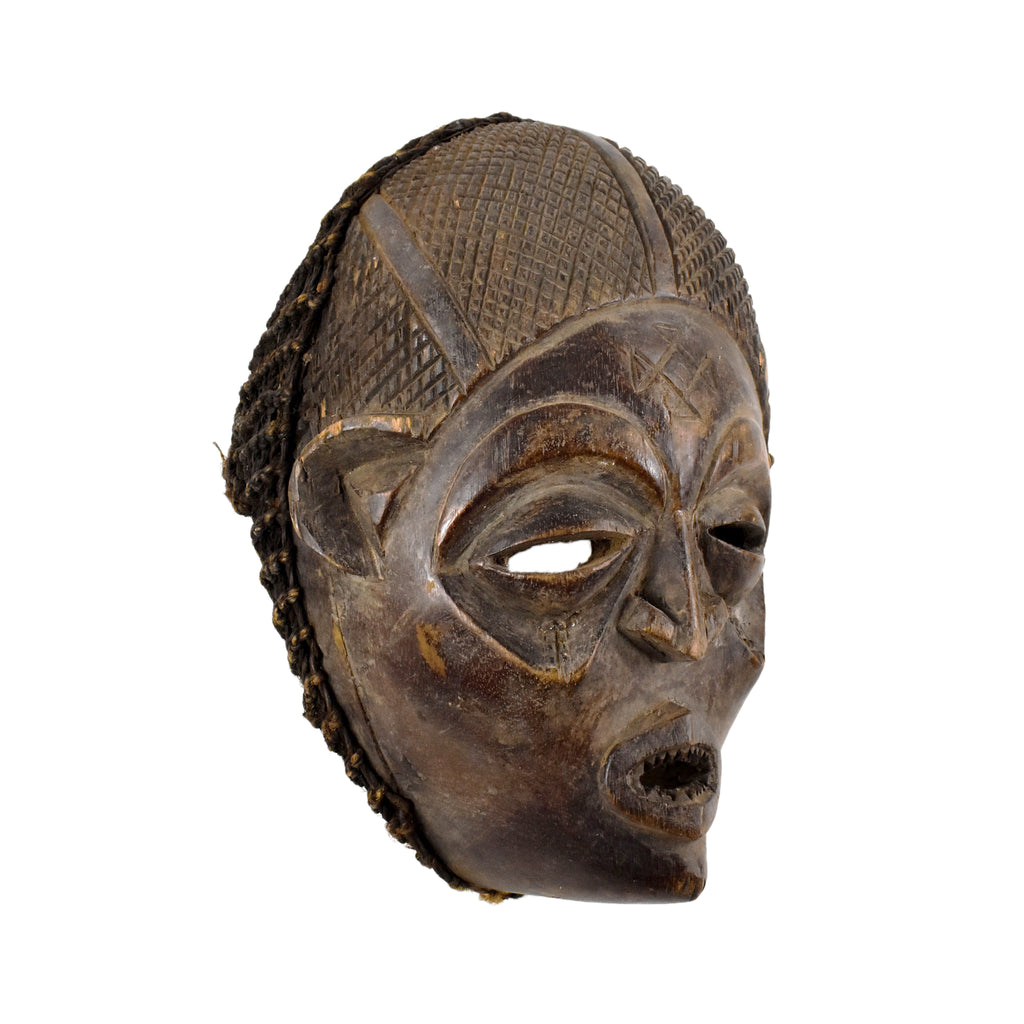 Chokwe Mwana Pwo Mask with Headdress Congo